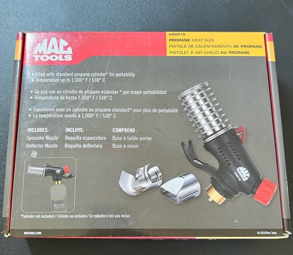 Mac Tools Propane Heat Gun NEW